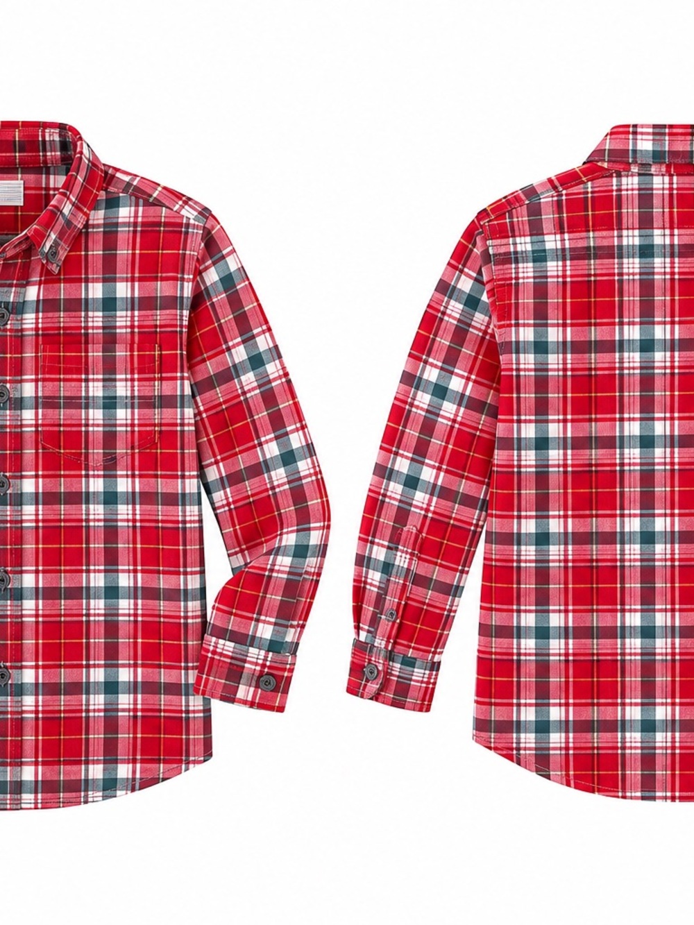 Cat & Jack Red Plaid Button-Down Shirt for Kids